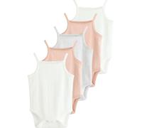 NEXT Bambina Confezione da 5 body per neonati senza maniche e con spalline sottili in 100% cotone Rosa 9 Mesi-12 Mesi