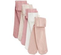 NEXT Bambina Confezione da 5 paia di collant per neonati | Neonato, bianco e tonalità neutre e super morbide