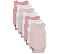 NEXT Bambina Confezione da 7 body a canotta per neonati in 100% cotone Rosa/Bianco 18 Mesi-24 Mesi