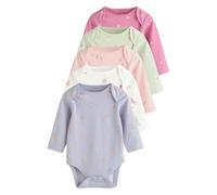 Next Bambina Confezione da 7 body per neonati a maniche lunghe color pastello in 100% cotone Multi 3 Mesi