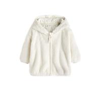 NEXT Bambina Giacca bebè in pile con cappuccio Ecru Newborn-3 Mesi