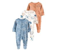 NEXT Bambini Confezione da 3 Tutine Bebè Brown/Blue 6 Mesi-9 Mesi