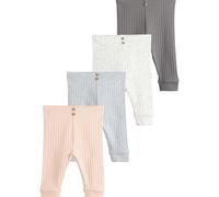 NEXT Bambini Confezione da 4 Leggings per Neonati Mono/Neutral 9 Mesi-12 Mesi