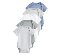 NEXT Bambini Confezione da 5 body a maniche corte Grey/White 12 Mesi-18 Mesi