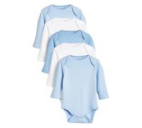 NEXT Bambini Confezione da 5 body bebè a maniche lunghe Blu 18 Mesi-24 Mesi