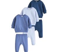NEXT Bambini Confezione di completi per neonati da 6 pezzi con felpa e pantaloni da jogging Blu 9 Mesi-1 Anni