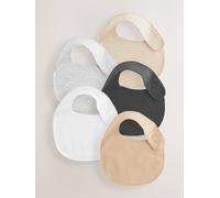 NEXT Unisex Bambino Confezione da 5 bavaglini per neonati in 100% cotone Neutro one size