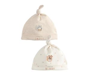 Next Berretto 'I Love My Mummy/Daddy' beige / beige chiaro / nero / bianco Bambini Next 48