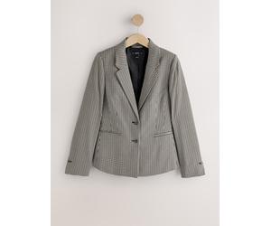 Next Blazer monopetto con coulisse a pied de poule 38 Grigio