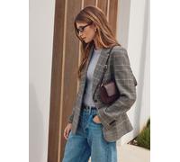 Next Blazer monopetto con motivo a scacchi N. Premium 42 Grigio