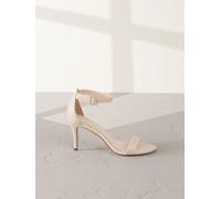 Next Bone Signature Premium Leather Round Toe Buckle Detail Mid Simple Sandals eu42 crema