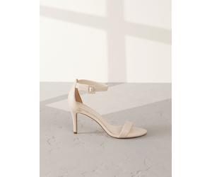 Next Bone Signature Premium Leather Round Toe Buckle Detail Mid Simple Sandals eu42 crema