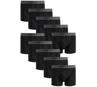 NEXT Boxer da Uomo in 100% Cotone, Frontale ad A - Intimo con vestibilità Comoda e Fascia Elastica in Vita Nero L