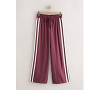 next Burgundy Red Wide Leg Side Stripe Trousers 44short rosso
