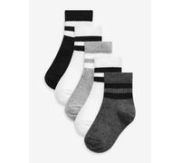 Next Calzini con plantare imbottito e punta a coste in cotone, confezione da 5 134140cm Nero