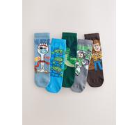 Next Calzini in cotone con personaggi 5 confezione blu