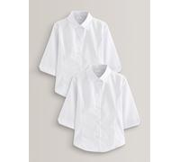 Next Camicette scolastiche a maniche a tre quarti per ragazze (2 confezione 3-17anni) 166168cm Bianco