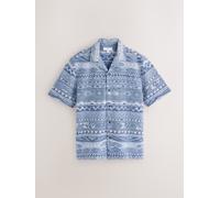 Next Camicia a maniche corte con stampa medium blu