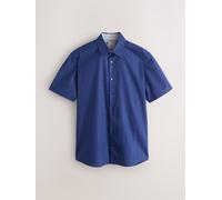 Next Camicia a maniche corte in cotone 100% con finiture testurizzate eleganti xlarge blu