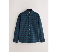 Next Camicia con Oxford A quadri Manica lunga elasticizzata Nero