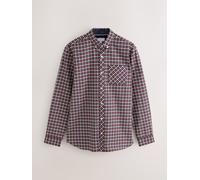 Next Camicia con Oxford A quadri Manica lunga elasticizzata small blu