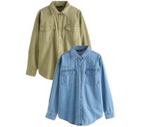 Next Camicia da donna blu denim / kiwi Donna Next L-XL