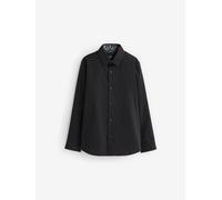 Next Camicia elegante a maniche lunghe con bordi sfrangiati (3-16anni) 140146cm Nero