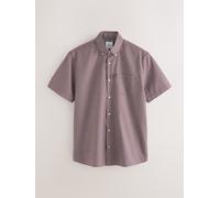 Next Camicia facile da stirare con colletto Manica corta Oxford abbottonato rosso