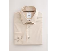 Next Camicia formale a manica lunga in cotone Stretch 18in Naturale
