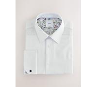Next Camicia formale a maniche lunghe in cotone con doppio polsino 100% 15in Bianco