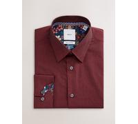 Next Camicia formale a maniche lunghe in cotone con polsino singolo 100% 155in rosso