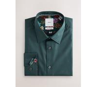 Next Camicia formale a maniche lunghe in cotone con polsino singolo 100% 15in verde