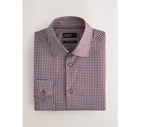 Next Camicia formale N. Premium Vestibilità slim in cotone Stretch con stampa geometrica 14in Marrone