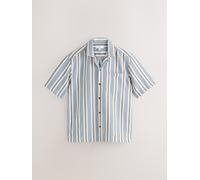 Next Camicia testurizzata con A righe Manica corta xxxlarge blu