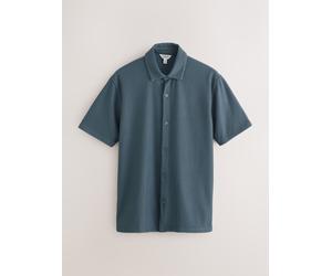 Next Camicia testurizzata in Manica corta jersey medium blu