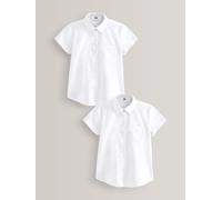 Next Camicie scolastiche a Maniche corte da Bambine 2 confezione (3-18anni) 152158cm Bianco