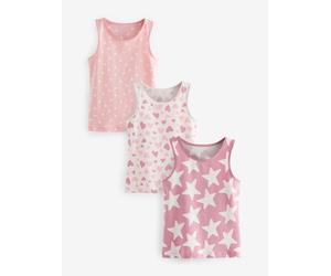 Next Canotte stampate 3 Confezione (1.5-16 anni) 134140cm rosa