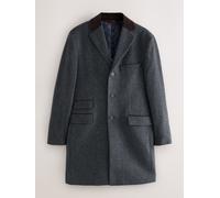 Next Cappotto in lana Epsom con finiture in velluto a coste large Grigio