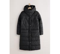 Next Cappotto lungo imbottito con cappuccio Antipioggia. 34petite Nero