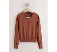 Next Cardigan a strati aperto in morbido cotone. medium Marrone