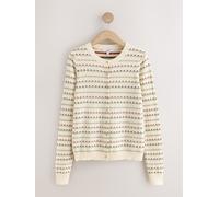 Next Cardigan girocollo in morbido cotone. medium crema