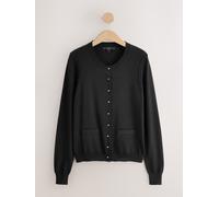 Next Cardigan girocollo in morbido cotone. medium Nero