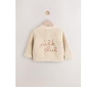 Next Cardigan in maglia spessa con Neonati ricamati 5662cm crema