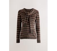 Next Cardigan premaman a righe in lana Marrone