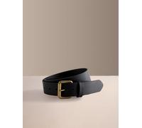 Next Cintura casual in pelle con fibbia a rullo, firmata Made in Spagna. medium Nero