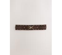 Next Cintura corsetto larga con borchie xlarge Marrone