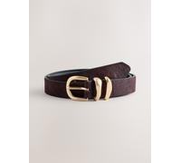 Next Cintura in cuoio con pelo Marrone