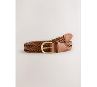 Next Cintura in pelle intrecciata a mano medium Marrone