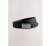 Next Cintura reversibile in pelle liscia con stampa xlarge Nero