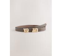 Next Cintura sottile in poliuretano small Marrone